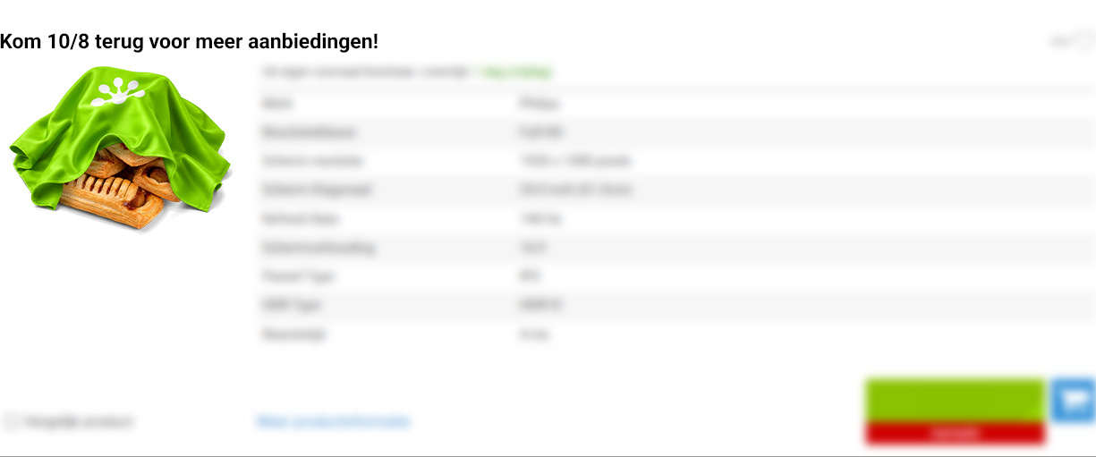 Meer producten later